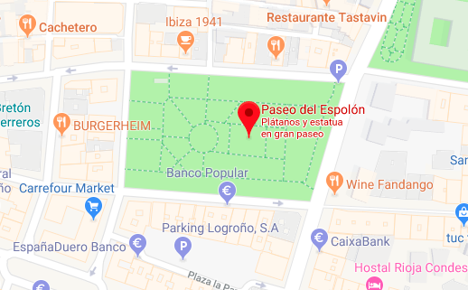 Mapa de Logroño. El Espolón