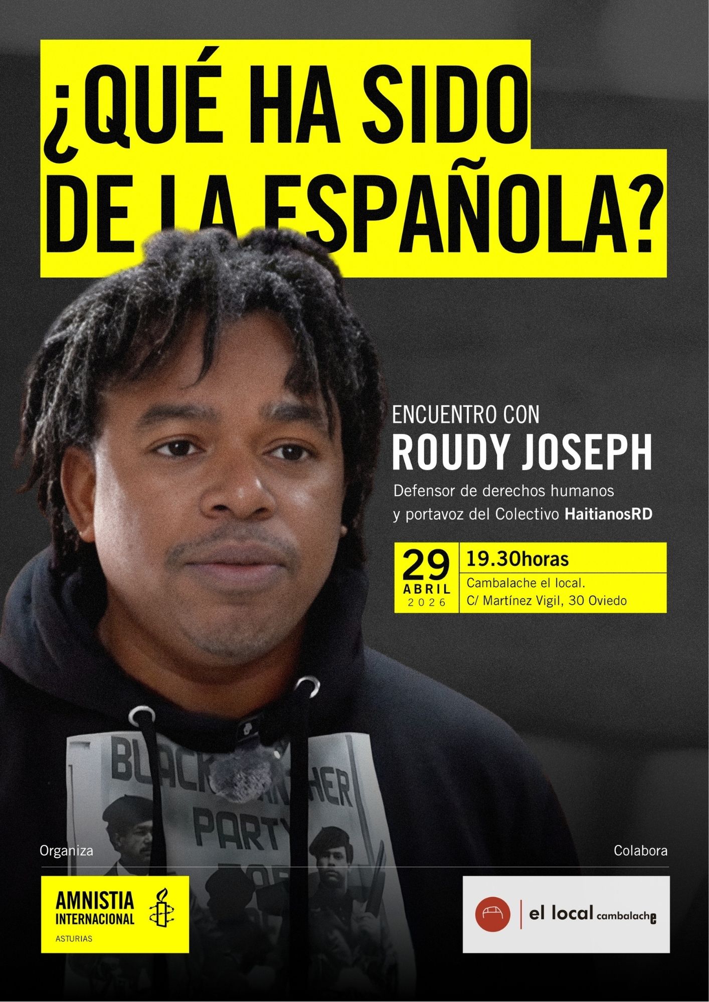 ¿Qué ha sido de La Española?. Encuentro con Roudy Joseph en Oviedo