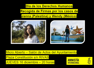 [Rivas Vaciamadrid] Micro abierto por los Derechos Humanos