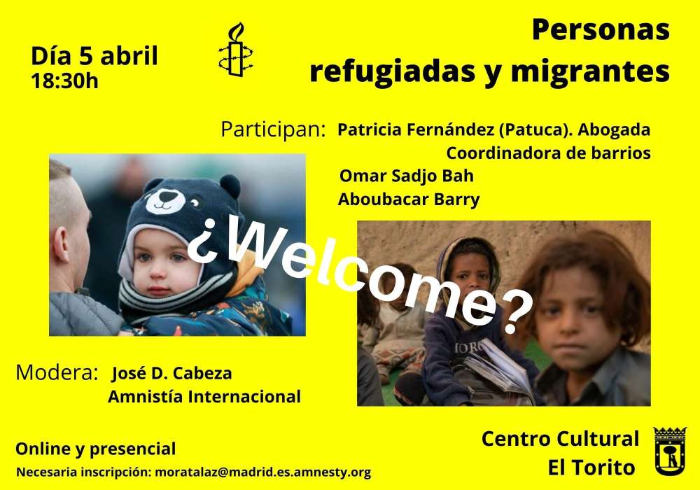 [Madrid-Moratalaz] Encuentro "¿Bienvenida?. Personas refugiadas y migrantes"