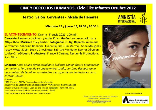 [Alcalá de Henares] ¡Estamos de vuelta! Cine y Derechos humanos