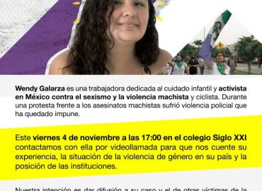 [Madrid-Moratalaz] Wendy Galarza: En primera persona