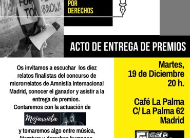 [Madrid] Entrega de premios X Edición Escribir por Derechos