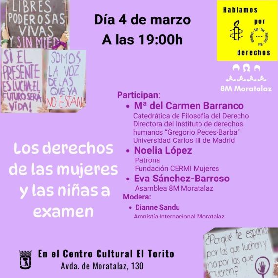 [Madrid-Moratalaz] los derechos de las mujeres y las niñas a examen