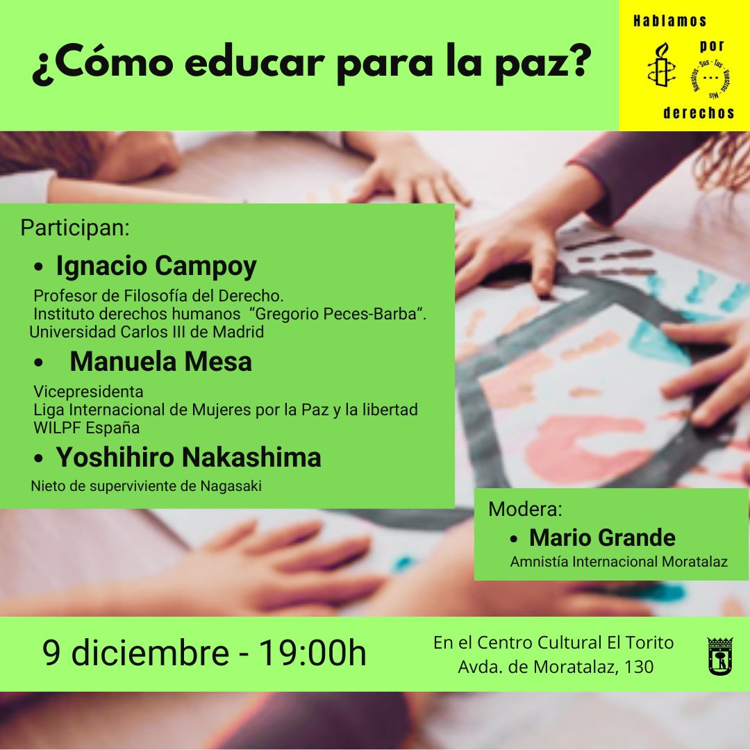 [Madrid-Moratalaz] ¿Cómo educar para la paz?