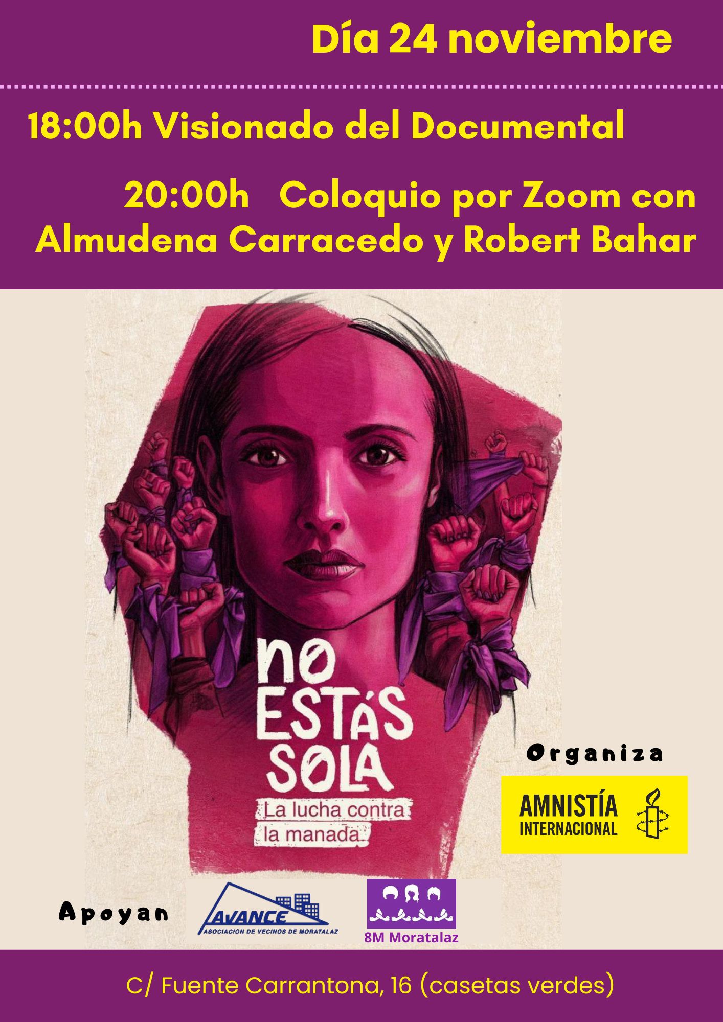 [Madrid-Moratalaz] No estás sola