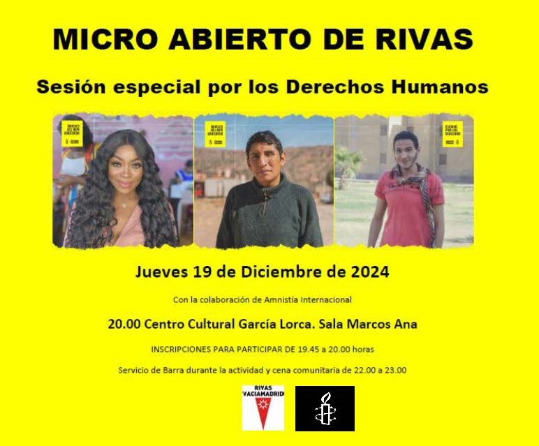 [RivasVaciamadrid] Micro abierto por los derechos humanos