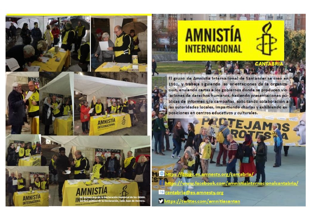 Actividades del grupo de Amnistía Internacional de Cantabria