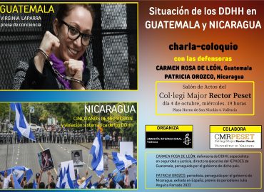 Charla: "Situación DDHH Guatemala y Nicaragua"