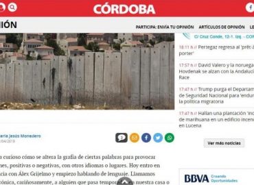 Artículo de opinión de María Jesús Monedero en Diario Córdoba