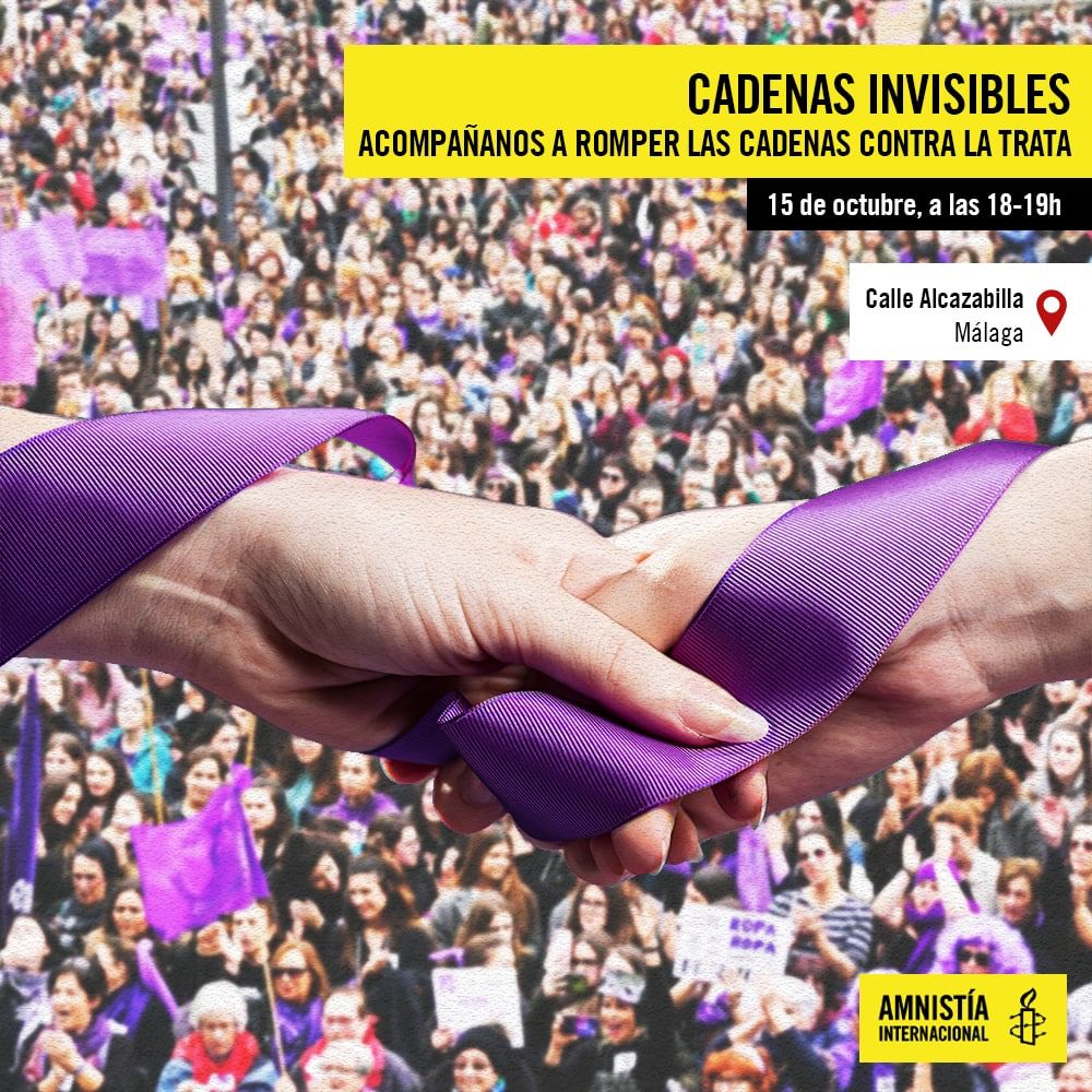Málaga - Cadenas invisibles. Concentración contra la trata.