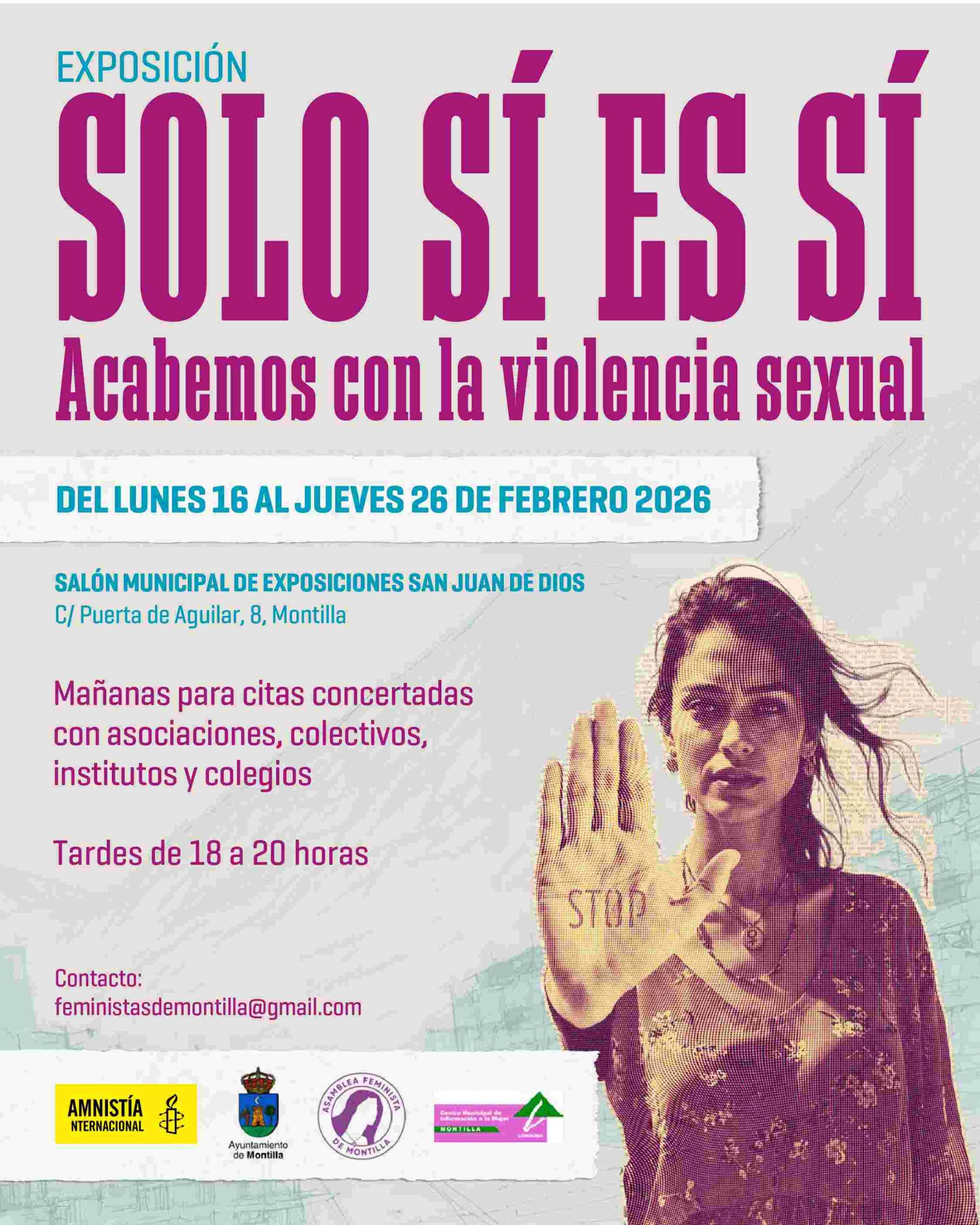 Exposición SOLO SÍ ES SÍ contra la violencia sexual en MONTILLA (Córdoba) Exposición SOLO SÍ ES SÍ contra la violencia sexual en MONTILLA (Córdoba)